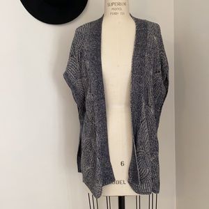 Anthropologie Moth Navy & White Sweater Vest